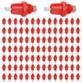 100 PCS Automatic Chicken Waterer, 3 Way Spring Type Automatic Chicken Water Nipples Chicken Waterer Nipples Replacement Parts for Farm Feeder