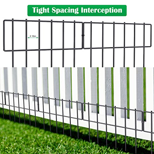 10 Pack Animal Barrier Fence, 17 Inch(H) X 10 Ft(L) Decorative Garden Fencing for Garden. | Fence Gap Blocker, Hard and Rustproof, Easy to Install - size: 17'' (H) X 10' (L)