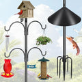 Gtongoko Smart Bird Feeder Pole Squirrel Proof 1-Inch Dia 94 Inch with 4 Shepherds Hooks Hanging Bluebird House Pole for Outdoors Squirrel Baffles for Feeders Metal Heavy Duty Mounting Kit - color: 94 Inch with Baffle