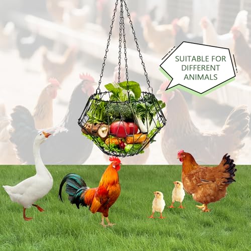 Hanging Chicken Feeder, Foldable Poultry Feeder Basket for Chicken Duck Coop, 1 Pcs - size: L-1 Pcs