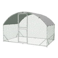 Large Walk-in Metal Chicken Coop for 10 Chickens,Heavy Duty Reinforced Wire Mesh Run with All-Weather Waterproof & Anti-UV Cover,Secure Lock - Outdoor Poultry Pen for Chickens,Ducks (Dome Roof) - size: Small Dome Roof Bottom Reinforcement S