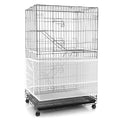 Shappy Large Bird Cage Seed Catcher,Bird Cage Cover Net Skirt Guard,Adjustable Soft Airy Mesh Net for Parrot Parakeet Macaw(118 x 15 Inch/ 300 x 37 cm,White) - color: White, size: 118 x 15 Inch/ 300 x 37 cm