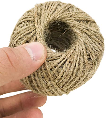 1330 Natural Twisted Jute Twine String 250 ft Rope Bird Parrot Toy Craft Part Gift Burlap Ribbon Wrapping Paper Rustic tag Decor Gardening eco Friendly tie Decoration