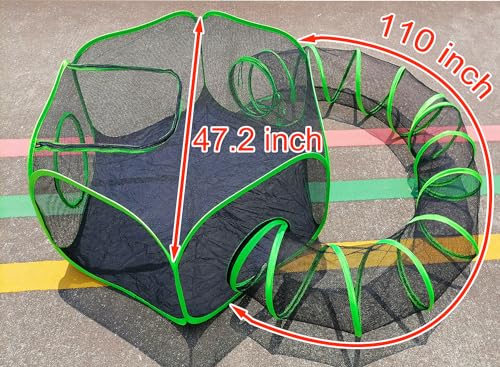 Small Animal Playpen Guinea Pig Hedgehog Cage Rabbit Cage with Fun Surround Tunnel Breathable & Transparent Pop Open Exercise Yard Fence with Top Cover Anti Escape - color: Upgrade