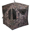 AMERISTEP Element Hub-Style Durable Noise-Free Hunting Ground Blind with Shoot-Through Mesh Windows & Gun Ports | 3 Hunters Concealment | Mossy Oak Break Up Country Camo | Easy Setup & Takedown