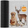 Welded Wire Fencing 24 Inch x 50 Foot,2 Inch x 2 Inch 16GA Black PVC Wire Fence,Vinyl Coating Metal Wire Mesh for Yard Vegetable Protection Goat & Poultry Netting - size: 24in*50ft 2″×2″
