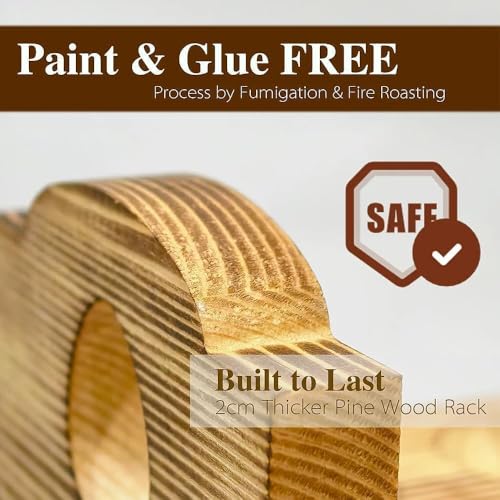 3-Tier Egg Holder Countertop for 36 Eggs Wooden Stackable Fresh Egg Storage | easter egg decor thanksgiving party serving tray holiday table egg display decorative farm egg rack - size: 3A