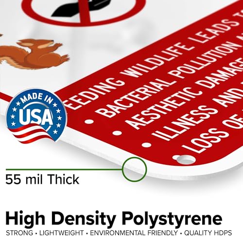 Do Not Feed Ducks Geese Or Any Other Wildlife Sign Sign, 12x18 Inches, 55 mil thick HDPS (high density polystyrene), Made in USA by My Sign Center - size: 12x18 Polystyrene
