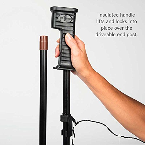 Premier 1 PoultryNet® Electric Net Gate for Chickens – 48" H x 4'L | Black/white net, drivable posts. Open without turning off the energizer. For chickens, ducks & geese. Fits PoultryNet fences.