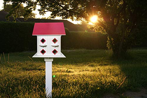 Purple Martin Manse Bird House (Pink)