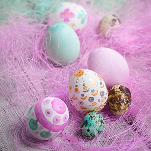 PEVOGON Purple Easter Grass Filler Paper Shreds for Easter Basket Gift Packaging Filling Egg Stuffer Party Supplies Decoration, 200G - color: Purple