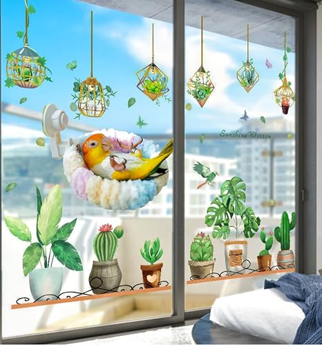 Warm Bird Nest Bed with Suction Cup Bird Snuggle Hut Breeding Bird House Plush Hanging Bird Bed for Parakeet, Conure, Budgie, Cockatiel, Lovebird, Finch, Hamster-Pink - color: Pink with Suction Cup