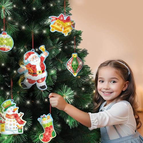 Imagimake Mirror Mosaic - Christmas, 10 Templates, Foil Stickers | DIY Holiday Craft Activity for Kids, Screen-Free Creative Play, Christmas Gift for Girls & Boys Ages 3,4,5,6,7,8 Years Old - style: 5. Christmas
