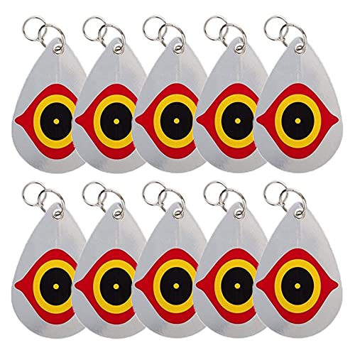 10 Pack Scare Eye Deterrent, Predator Eye for Birds | Hanging Devices to Keep Birds Away from Barns, Gardens, Windows, Warehouses - size: 10 Pack