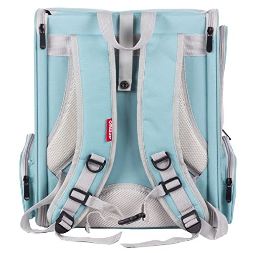 Bird Backpack Carrier with Stand Perch, Bird Travel Backpack for Hiking, Airline Approved Green Bird Backpack - color: Green