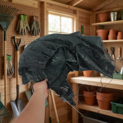 Holibanna Chicken Coop Tunnel Wind Resistant with Strong Plastic Frame Foldable and Garden Sunshade Net and Easy Storage Chicken Shade Cover for Backyard and Garden Use