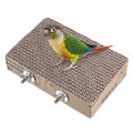 7.3 Inch Paper Bird Platform, Parakeet Toys Bird Toys Parrot Perch Birds Cage Stand Chewing Toy Parrot Cage Playground for Macaws, Conures, Budgies, Cockatiel, Lovebird, Small Birds