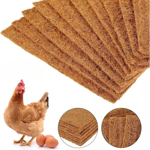 2 Pack Nest Box Pads Laying Hen Nesting Pads Brooder Pads Liners Excelsior Chicken Bedding for Chicks Chicken Nesting Boxes Laying Eggs Hens Nesting Box Ducks Poultry Birds