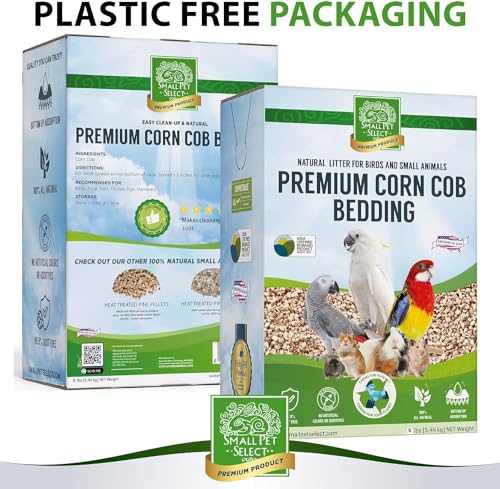 Small Pet Select Corn Cob Bedding & Litter, 100% Natural, 6 lb | Safe Absorbent Cage Litter, Low Dust, For Hamsters, Guinea Pigs, Birds, Gerbils, Reptiles & Small Pets - size: 6 lb