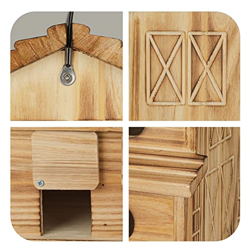 Bird Houses for Outside,6 Hole Outdoor Bird House - Room for 6 Bird Families - Bluebird, Finch, Cardinals Hanging Bird Houses for Garden & Yard