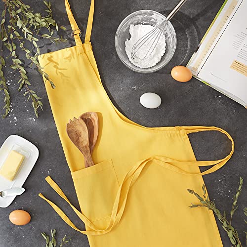 DII Everyday Basic Kitchen Collection - color: Yellow, size: Regular Size Chef Apron