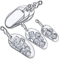 Elsa - Plastic Ice Scoops (6-Piece Set), Plastic Utility Scoops, 5/12/24-Ounce Capacity, BPA-Free, Food-Grade, Shatter-Proof, Perfect for Home and Commercial Use - style: 5/12/24 oz, 6-Piece Set
