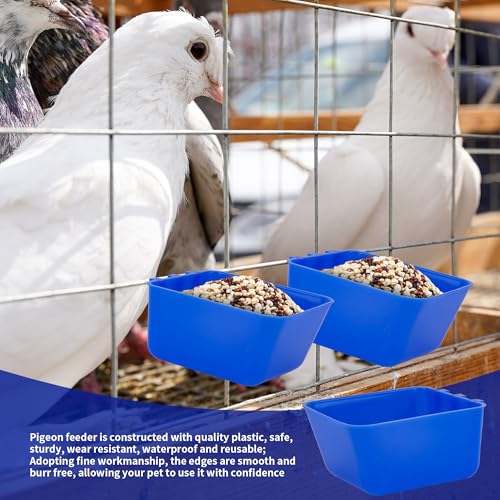 40 Pcs Cage Cups Chicken Feeder Cups 16 oz Hanging Bird Food Water Cups Bunny Cage Feeding Bowl Dish for Pet Parrot Rooster Parakeet Gamefowl Poultry Pigeon Wire Cage(Blue) - color: 16oz-Blue