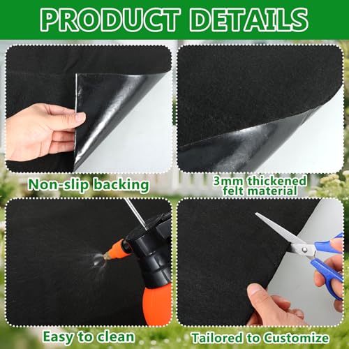 Large Bird Cage Mat, 31 × 39 Inch Waterproof Felt Pad Absorbent Under Cage Mat for Dog Crates Bird Cages Reptile Aquariums with Non Slip Backing Protector for Hard Flooring Surfaces - size: 31x39 Inch