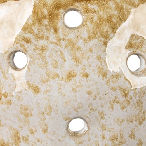 Creative Co-Op Stoneware Colanders with Handles, Set of 2 - color: Beige, size: Large/Small