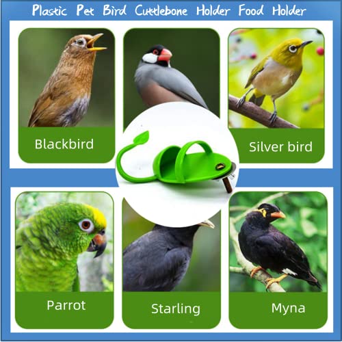 2pcs Bird Feeding Cup Rack Plastic Cuttlebone Holder,Bird Food Holder, Plastic Pet Supplies Fruit Vegetable Storage Stands