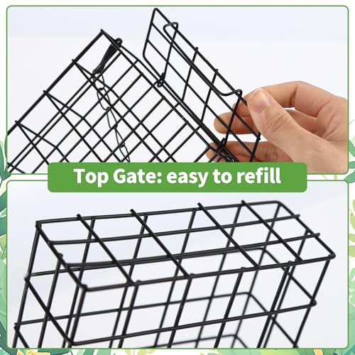 2Pcs Hummingbird Nesting Material Cage Holder with Natural Mixing Cotton Material, Refillable for Bird Lover Hummingbird House