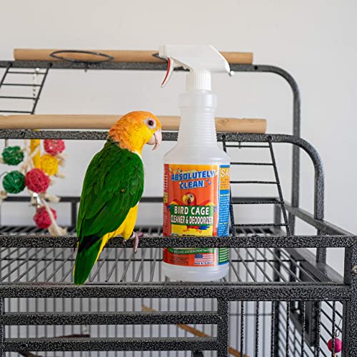 Absolutely Clean Amazing Bird Cage Cleaner and Deodorizer - Just Spray/Wipe - Safely & Easily Removes Bird Messes Quickly and Easily - Made in The US - Fragrance Free (32oz Pack of 1) - style: 32 Fl Oz (Pack of 1)