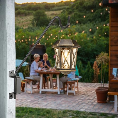 AILIN YELOKIE Heavy Duty 16" Deck Hook - 360° Swivel Plant Hanger with 12 Positions, Rust-Proof Steel Bracket for Bird Feeders/Pole & Hanging Plants - size: 16in-1