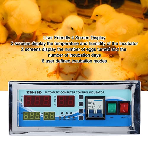 110V Egg Incubator Controller XM18D Digital Temperature Humidity Controller | Temperature Humidity Control Thermostat for Homebrew Incubator Greenhouse