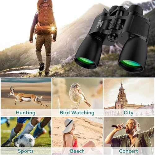 MLight 10-30X50 Zoom Binoculars for Adults, High Powered Military Binoculars for Bird Watching, Hunting, Outdoor, Hiking, Concerts Large View, Waterproof, BK7 Prism, FMC Lens, Low Light Night Vision - color: 10-30X50 (BAK7)