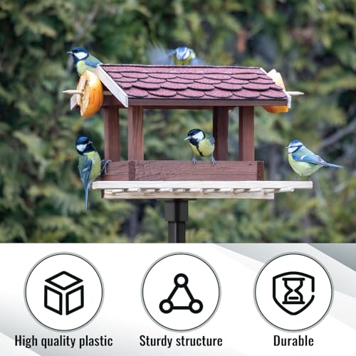 Nuanchu T Post Mounting Plate for Bird Houses Feeder,2 Pcs,Black | Compatible with Most Standard Fence Post Pole,Mounting Plate for Bird Houses,Bird Feeder,Mailboxes, Mount Flange - color: Black