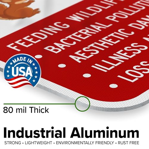 Do Not Feed Ducks Geese Or Any Other Wildlife Sign Sign, 18x24 Inches, 3M EGP Reflective .080 Aluminum, Fade Resistant, Made in USA by My Sign Center - size: 18x24 Reflective Aluminum