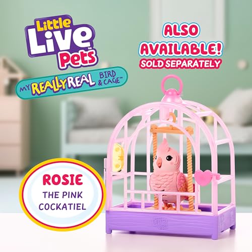 Little Live Pets My Really Real Talking Bird Toy & Cage - Indie, Interactive Voice Repeating, 20+ Sounds & Reactions, Bird Toys for Kids 5-7 | Interactive voice repeating toy, 20+ sounds & reactions, talking bird toys for kids 5-7 - style: Bird & Cage Ind