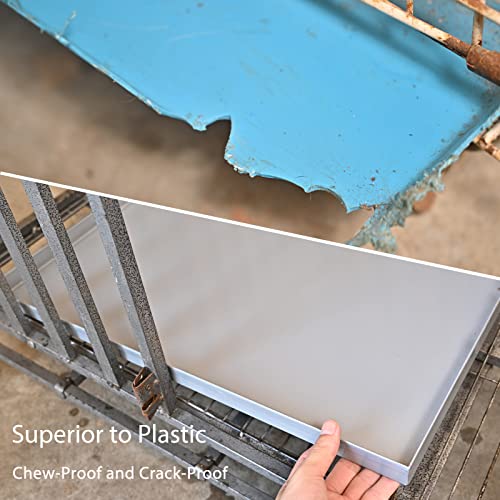 35x21.63x1 Replacement Tray for Dog Crate, Galvanized, Chew-Proof and Crack-Proof Dog Kennel Tray Replacement - size: 35"L x 21.63"W x 1"H