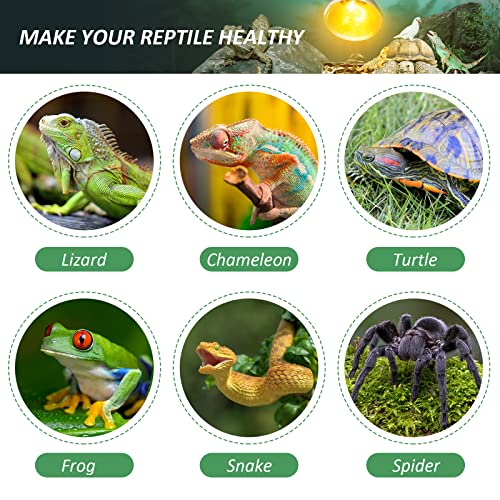 MIXJOY 100W Reptile Heat Lamp Bulb Full Spectrum UVA UVB Sun Light for Reptile and Amphibian Use - size: 1 Count (Pack of 1)