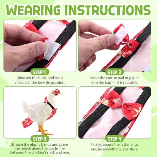 8 Pcs Chicken Diapers Bird Diaper Reusable Duck Diapers Waterproof and Adjustable Chicken Accessories Poultry(M) - size: M