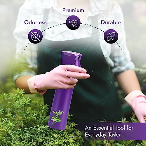 VIGOR PATH Continuous Spray Bottle for Hair – Fine Mist Mister for Hairstyling, Cleaning, Plants, Pets, Barbers, Salons, and Essential Oil Applications (300ml/10.1 oz) Dark Purple - color: Dark Purple - 10oz