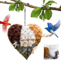 2026 Spring Handmade Fiber Bird Nesting Heart, Nesting Material Holder with Nesting Material, Wild Bird & Hummingbird Winter Shelter, Outdoor Birdhouse & Nest Box, Garden Gift for Bird Lovers