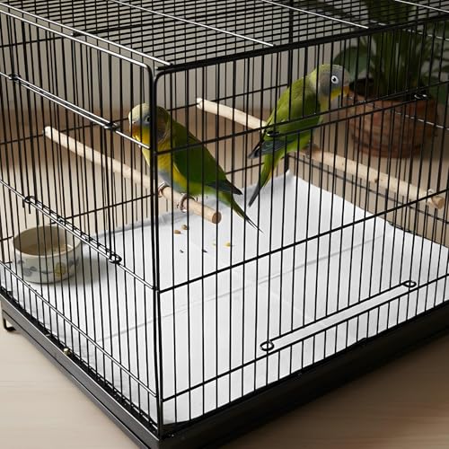 100 Ft x 17.3 Inch Bird Cage Liner, Disposable White Non-Woven Bird Cage Liners Large Size Precut Absorbent Cushion Pad Mat Accessories for Pet, Parrot, Animal