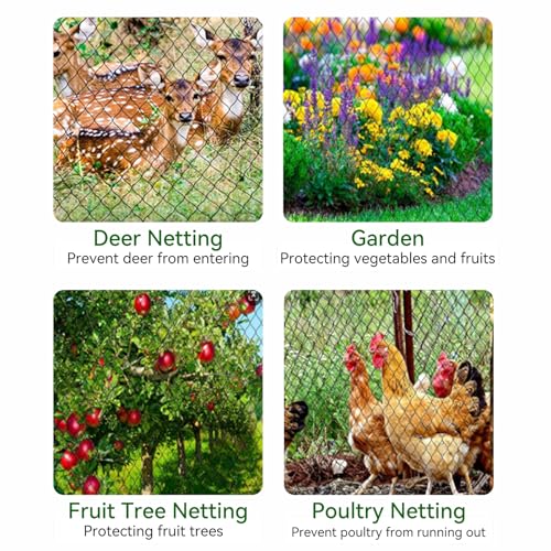 Bird Netting 15x40 FT 1/2 Inch Mesh Heavy Duty Woven Mesh Netting | Heavy duty woven mesh protects fruit trees, berries and gardens from birds & small animals with UV-resistant durability - size: 15x40Ft-0.5"