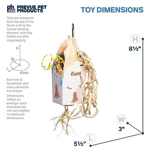 Prevue Pet Products Takeout Playfuls Forage & Engage Bird Toy | Cage Accessories for Parrots, Conures, Cockatiels, Budgies, and Small to Medium Birds, Encourages Chewing and Shredding