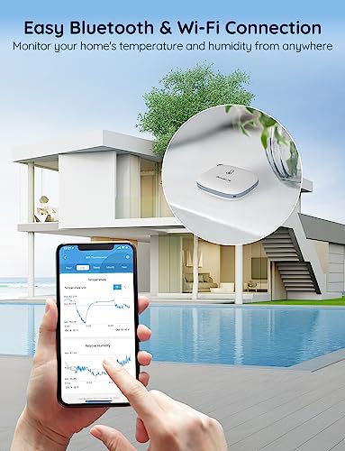 GoveeLife WiFi Thermometer Hygrometer H5179 with App Notification Alert | Humidity temperature sensor, portable. Wireless remote monitor greenhouse, incubator, wine cellar with 2-yr data