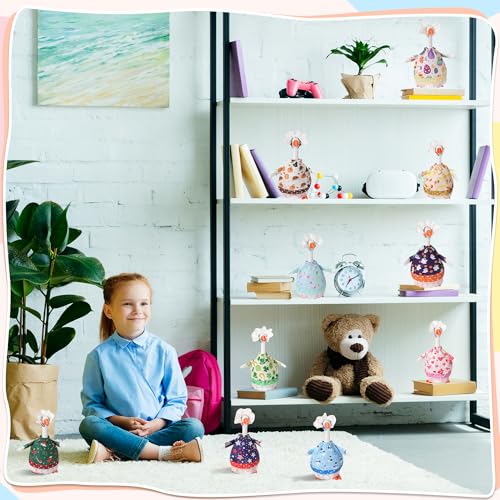 Weysat 10 Set Goose Outfit Felt Magnetic Desk Decor,Lovely Style,Fabric | Desk Goose Cloth Table Decor Gifts, 7 Inch Holiday Goose Costume, Geese Summer Fall Halloween Christmas Winter Outfits - style: Lovely Style