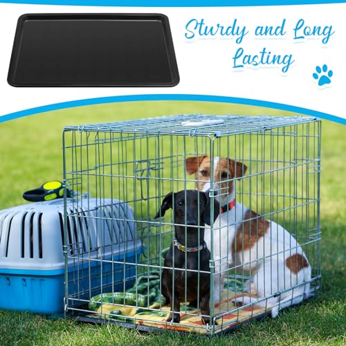 Suzile 4 Pack Heavy Duty Dog Crate Replacement Tray for 42 Inch Wire Dog Crates, Leakproof Plastic Kennel Pan, Thickened Cage Floor Liner, Easy Clean Crate Pan Replacement for Pets, Multipurpose Tray