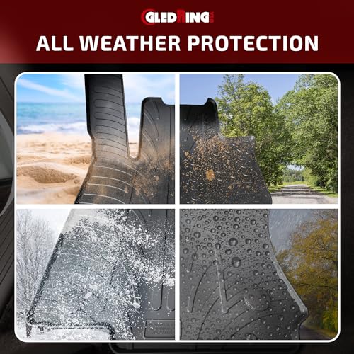 Gledring USA Custom Fit All-Weather Rubber Floor Mats Intended for Mini Cooper/One 2006-2014, No Trimming Required, Tailored Custom Fit, Protects from Rain, Mud and Snow. - color: Mini Cooper/One 2006-2014